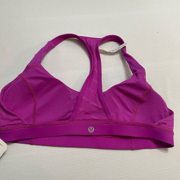 NWT Lululemon Hot Like Agni Pop Pink Purple Bra Size 10 New - Picture 5 of 5